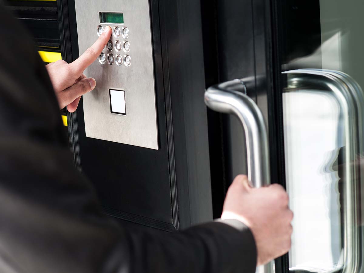 High-security lock installation for commercial properties